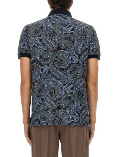 Etro Paisley Print Polo In Multi