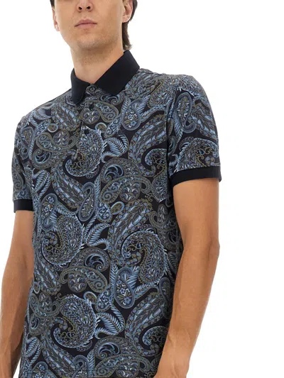 Etro Paisley Print Polo In Multi