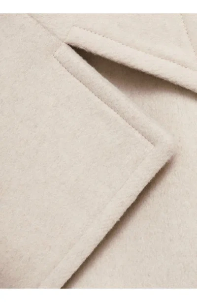 Mango Wool-blend Jacket With Maxi Lapels Light/pastel Grey In Neutral