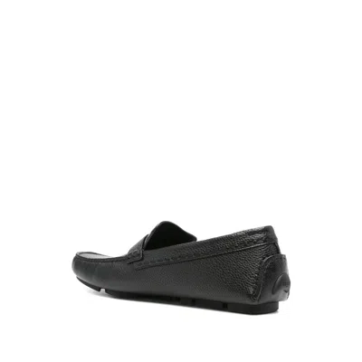 Fendi Ff Metal Driving Loafers Shoes In Black