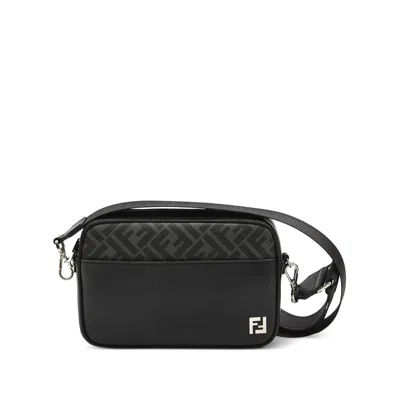 Fendi Adjustable Detachable Shoulder Strap Camera Case In Black