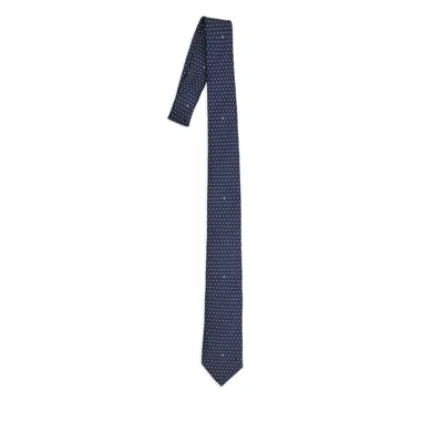 Fendi Slim Tie Polka Dot Pattern Design In Blue