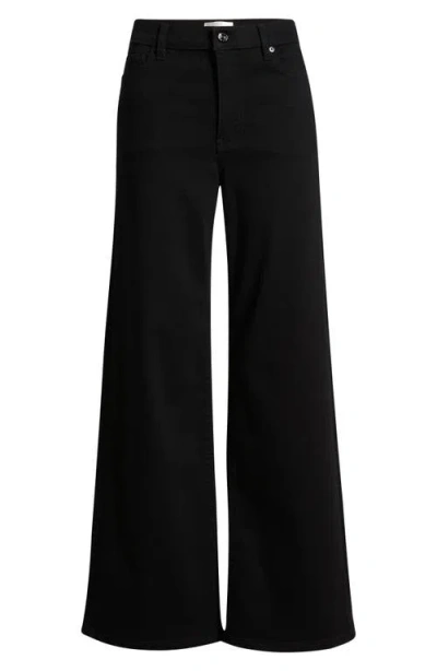 Frame Womens Inkwell Le Easy Wide Flare Flared-leg Mid-rise Recycled-cotton Jeans In Blue