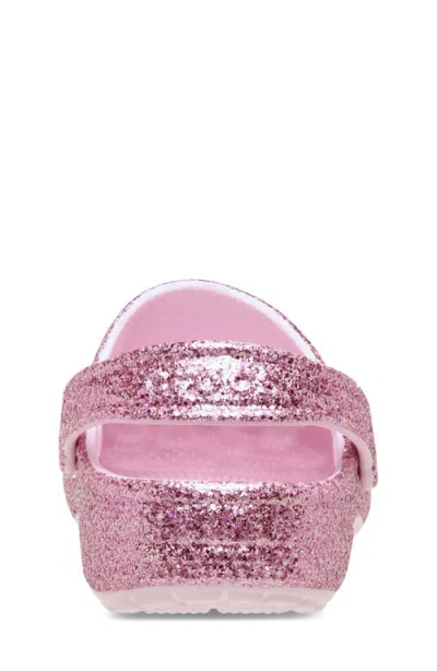 Crocs Toddler Classic Chunky Glitter Clog In Pink