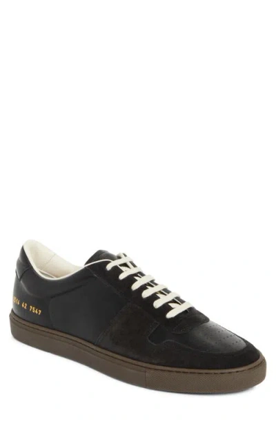 Common Projects Low Profile Basketball Sneakers With Contrast Sole In Black