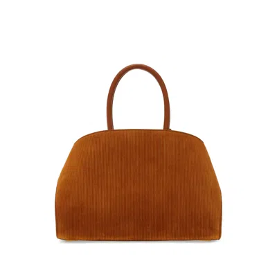 Ferragamo Hug S Beige Handbag With Logo And Gancini Buckle In Leather Woman In Brown