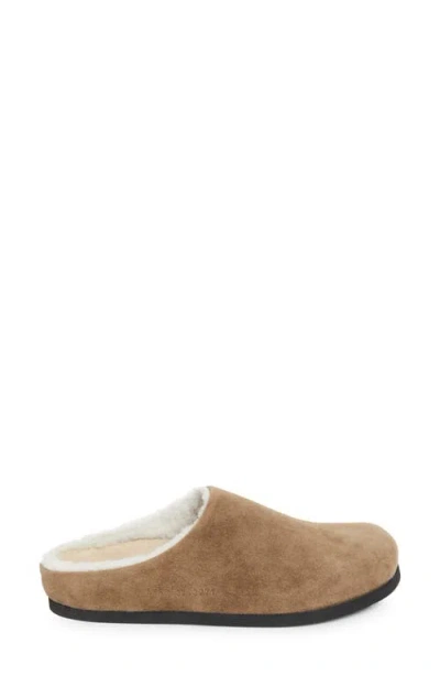 Common Projects Suede & Genuine Shearling Clog In Multi