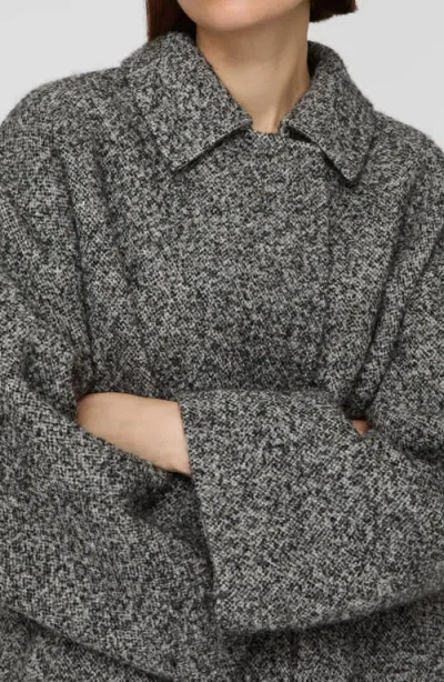 Lafayette 148 Double Face Alpaca Wool Reversible Oversized Coat In Gray