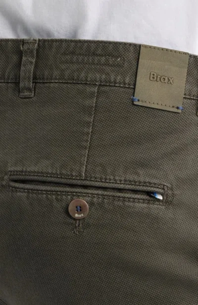 Brax Fabio Flat Front Cotton Blend Pants In Green