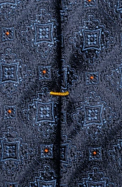 Eton Medallion Silk Tie In Blue