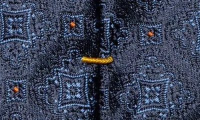 Eton Medallion Silk Tie In Blue