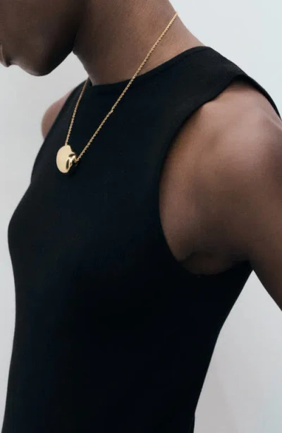 Mango Sleeveless Sweater In Black