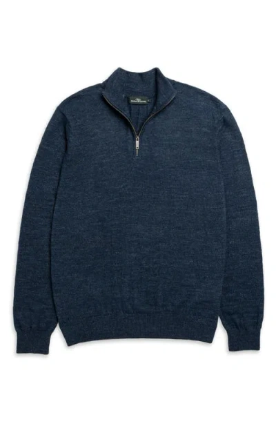 Rodd & Gunn Fortrose 1/4 Zip Knit In Blue