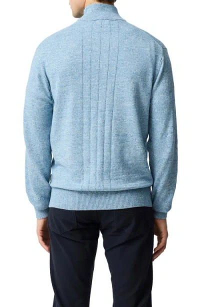 Rodd & Gunn Fortrose 1/4 Zip Knit In Blue