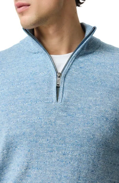 Rodd & Gunn Fortrose 1/4 Zip Knit In Blue