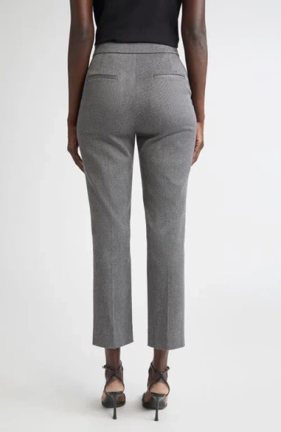 St John St. John Emma Mélange Stretch Twill Crop Pants In Gray