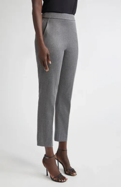 St John St. John Emma Mélange Stretch Twill Crop Pants In Gray