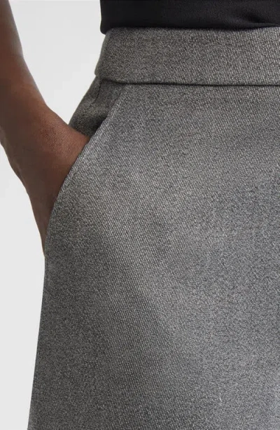 St John St. John Emma Mélange Stretch Twill Crop Pants In Gray