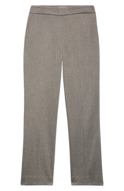 St John St. John Emma Mélange Stretch Twill Crop Pants In Gray
