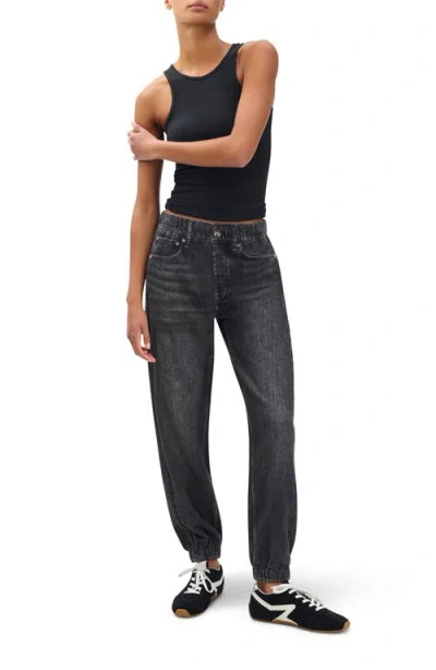 Rag & Bone Miramar Jogger Cotton Terry Sweatpant Jeans In Black
