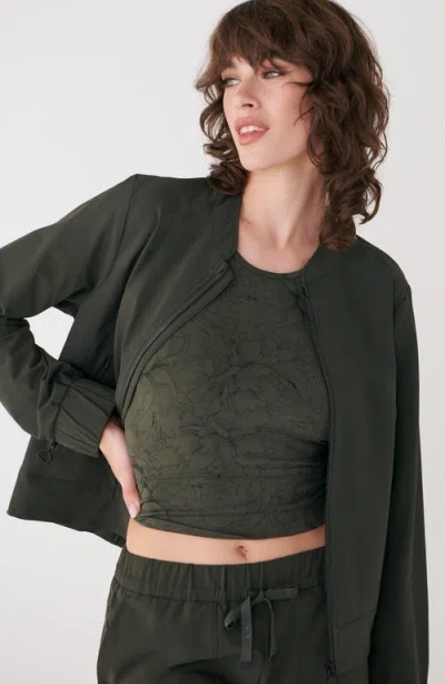 Lole Momentum Tech Bomber Jacket In Green