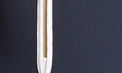 Seafolly Beach Bound-cap Sleeve Zip Front One Piece True Navy In Blue