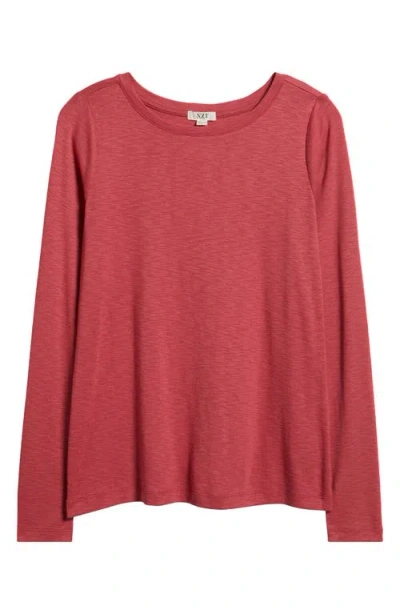 Nzt By Nic+zoe Boat Neck Bracelet Sleeve Top In Red