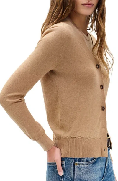 Rag & Bone Adeline Lightweight Cashmere Cardigan In Brown