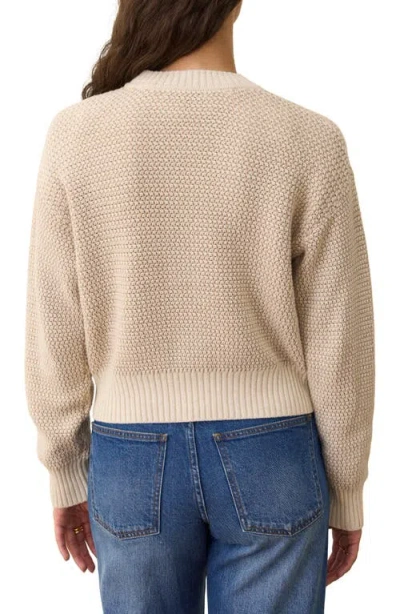 Marine Layer Robin Text Crewneck Sweater In Brown