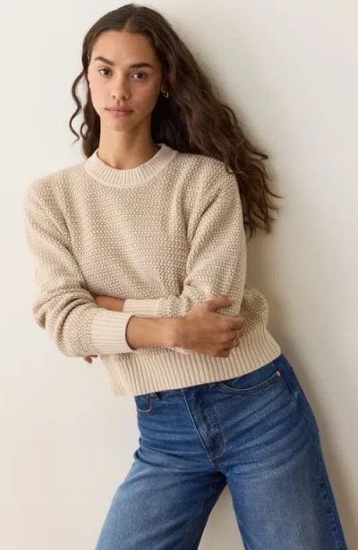 Marine Layer Robin Text Crewneck Sweater In Brown