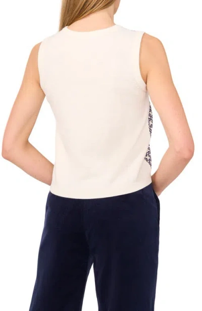 Ted Baker Geo Print Mixed Media Tank In Blue