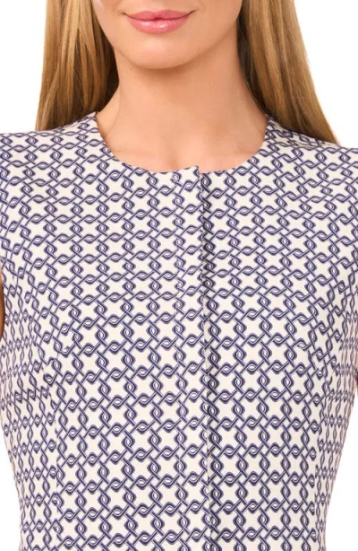 Ted Baker Geo Print Sleeveless Button-up Tunic In Blue