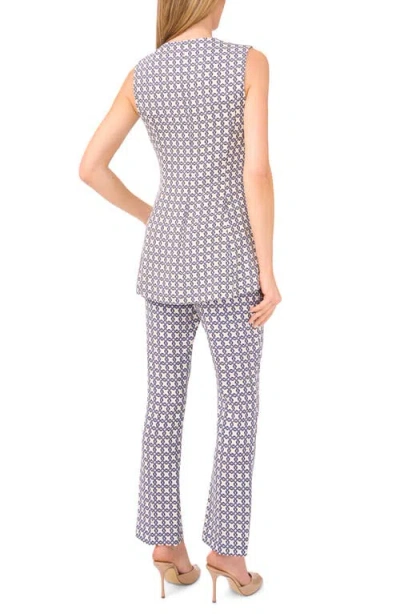 Ted Baker Geo Print Sleeveless Button-up Tunic In Blue