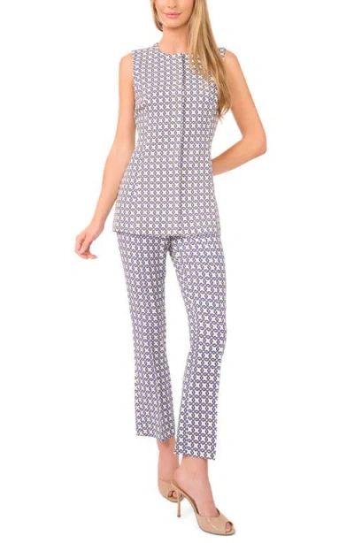 Ted Baker Geo Print Sleeveless Button-up Tunic In Blue