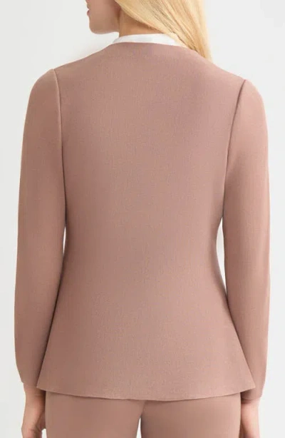 Misook Tailored Knit Jacket In Neutral