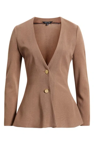 Misook Tailored Knit Jacket In Neutral