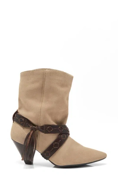 Free People Bronte Belt Wrapped Western Boot In Multi