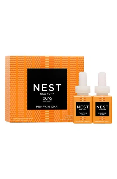 Nest New York X Pura Home 2-pack Pumpkin Chai Fragrance Diffuser Refill In Orange