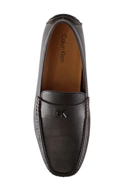 Calvin Klein Felty Moc Toe Driving Loafer In Black