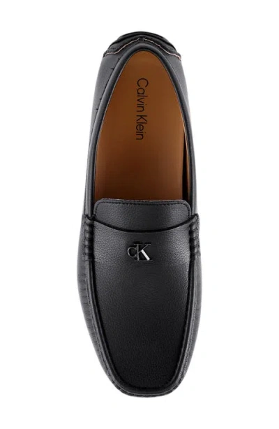 Calvin Klein Felty Moc Toe Driving Loafer In Black