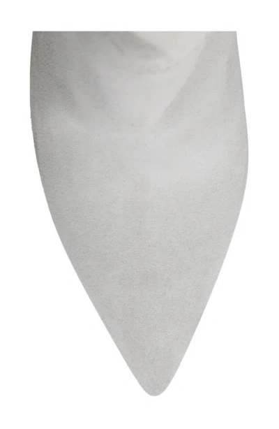 Beautiisoles Yara Pointed Toe Knee High Boot In White