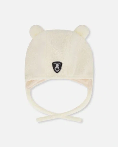 Deux Par Deux Gender Inclusive Lined Hat With Ear Flaps In Neutral