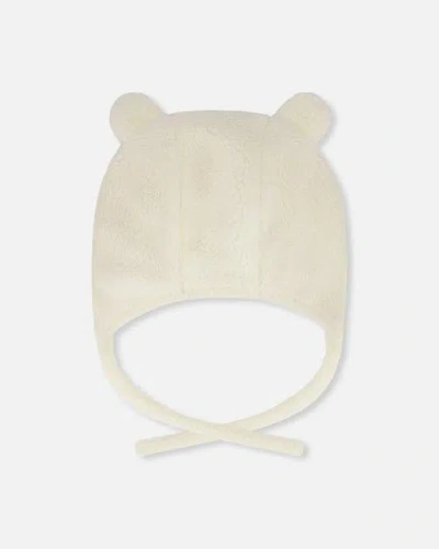 Deux Par Deux Gender Inclusive Lined Hat With Ear Flaps In Neutral