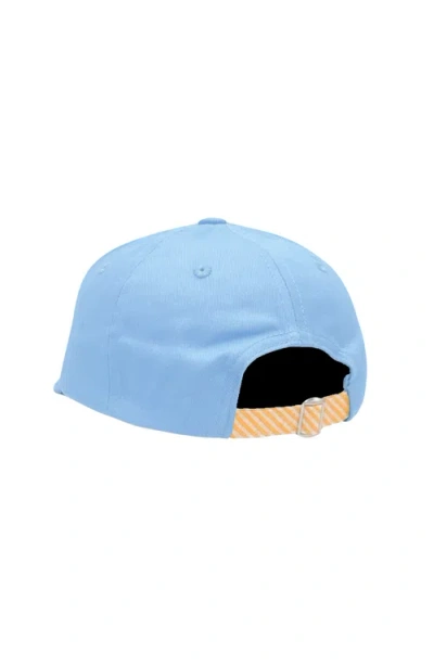 Bits & Bows Triceratops Dinosaur Twill Baseball Hat In Blue