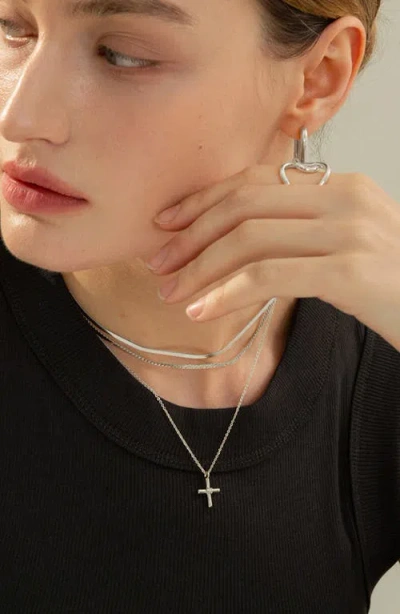 Bearfruit Jewelry Breena Two Irregular Shaped Statement Open Ring In Metallic