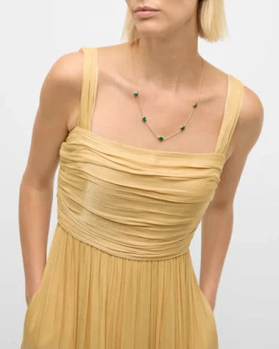 Jan Leslie Five Station Heart 30" Necklace Set In Sterling Silver With 18k Gold Overlay In Gold