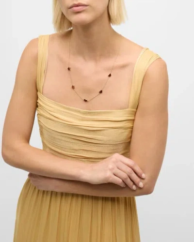 Jan Leslie Five Station Heart 30" Necklace Set In Sterling Silver With 18k Gold Overlay In Gold