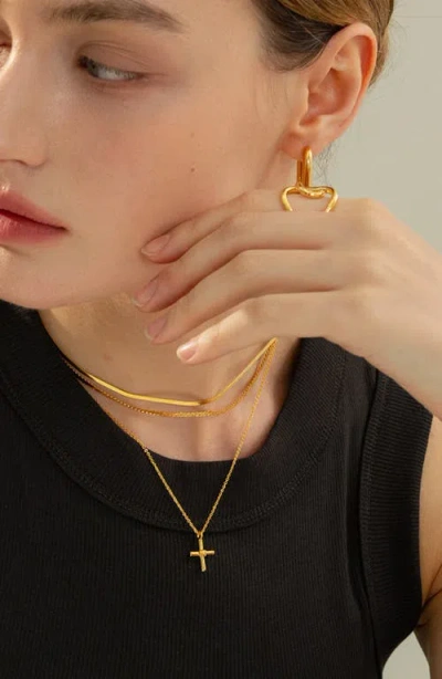 Bearfruit Jewelry Breena Two Irregular Shaped Statement Open Ring In Gold