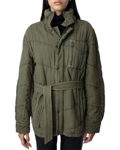 Zadig & Voltaire Kurzer Daunenmantel In Green