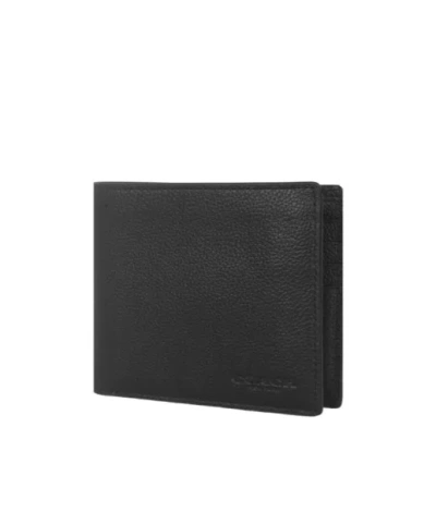 Coach Logo Folding Wallet In Black